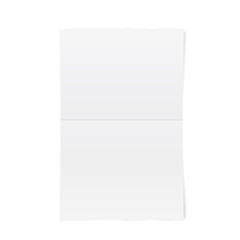 Template of a white paper receipt. Blank check from a shop, supermarket or restaurant.