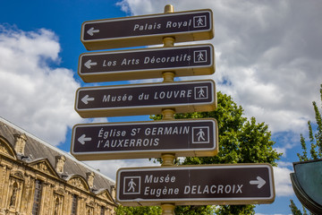 Fototapeta premium Street signs in the Paris