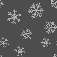 Naklejka na ściany i meble Snowflakes seamless patter. Christmas and winter snow texture background.