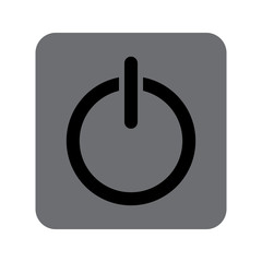 Power Button Icon Vector Simple Design
