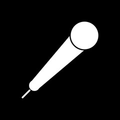 Microphone icon on black.