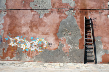 Wall in side street Venice