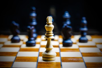 chess pieces on board
