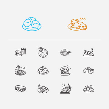 America icons set. Arkansas and america icons with arizona, nebraska and indiana. Set of seafood for web app logo UI design.