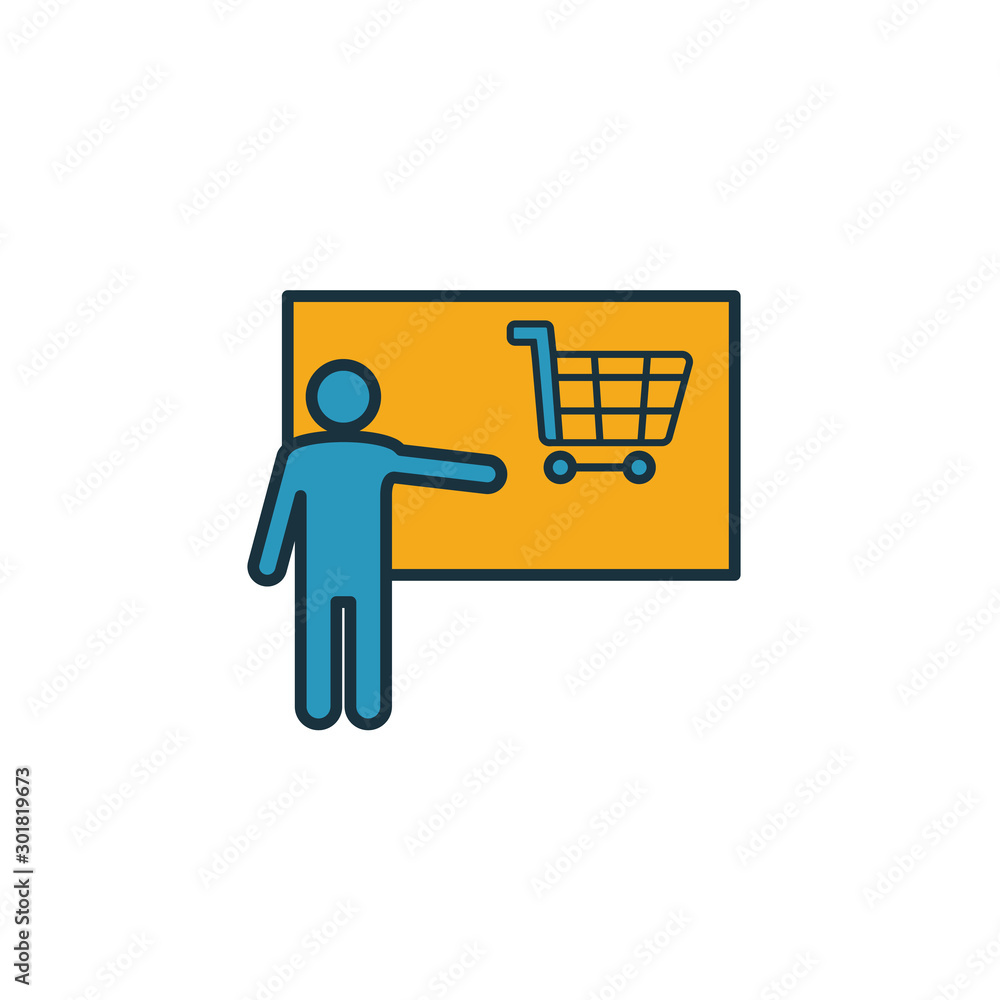 Poster selling skills icon. simple element from soft skills icons collection. creative selling skills icon 