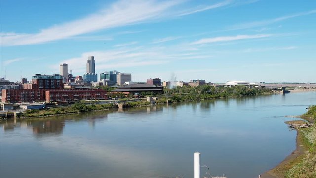 Omaha Nebraska City Skyline Time Lapse 4K