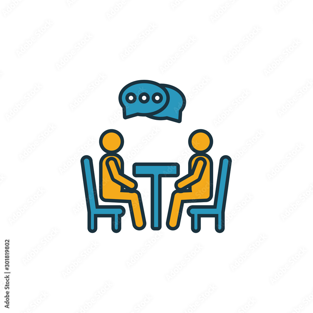 Poster negotiation icon. simple element from soft skills icons collection. creative negotiation icon ui, ux