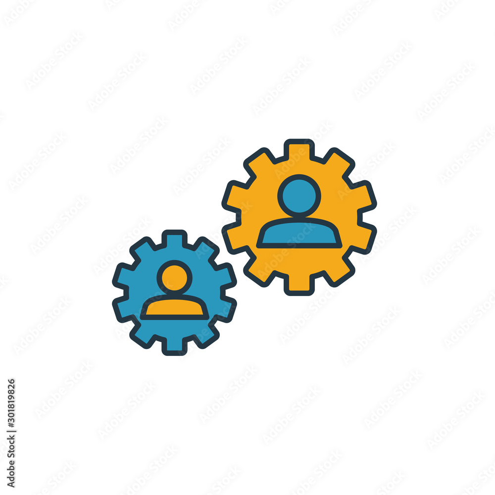 Aufkleber collaboration icon. simple element from soft skills icons collection. creative collaboration icon ui
