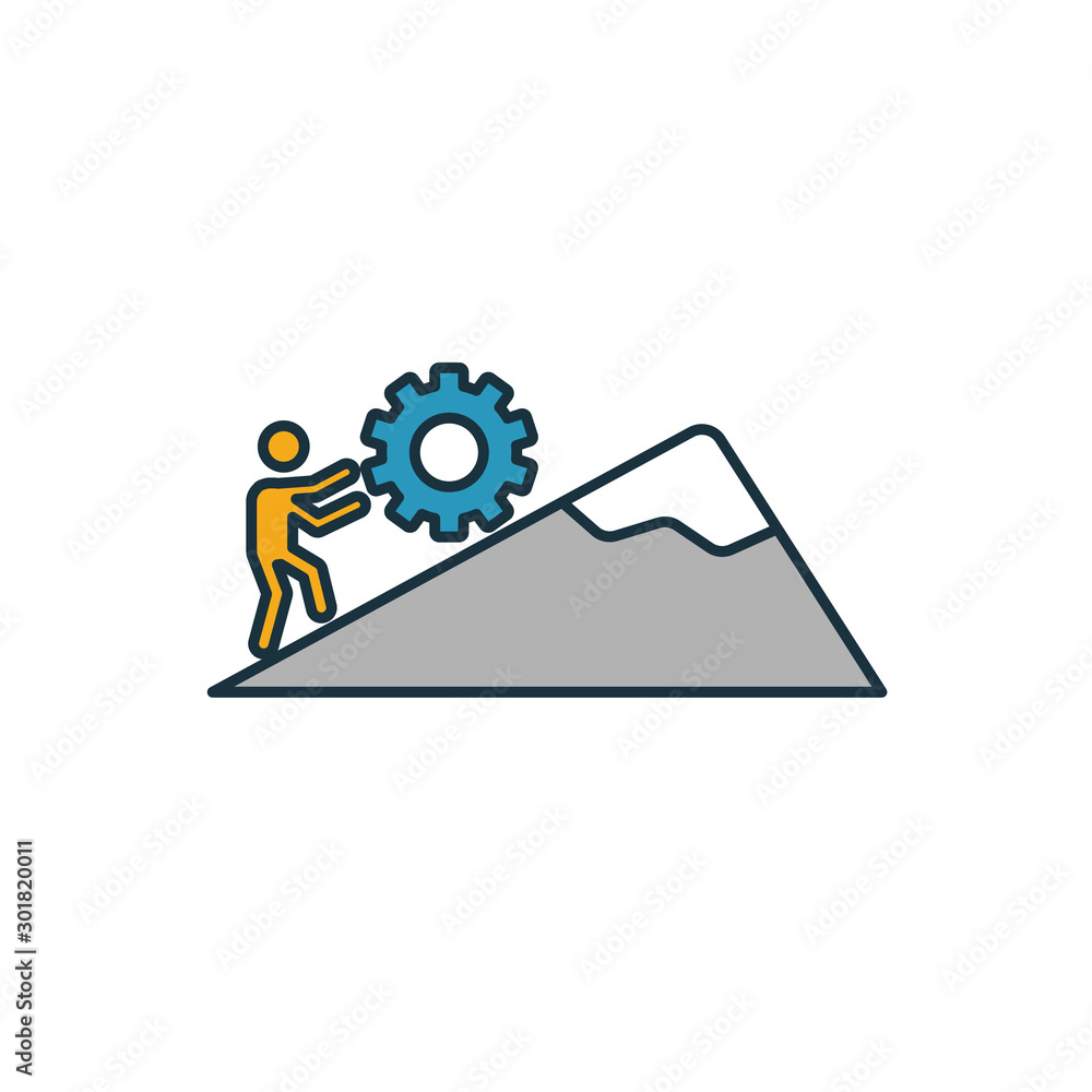 Aufkleber persistence icon. simple element from soft skills icons collection. creative persistence icon ui, ux