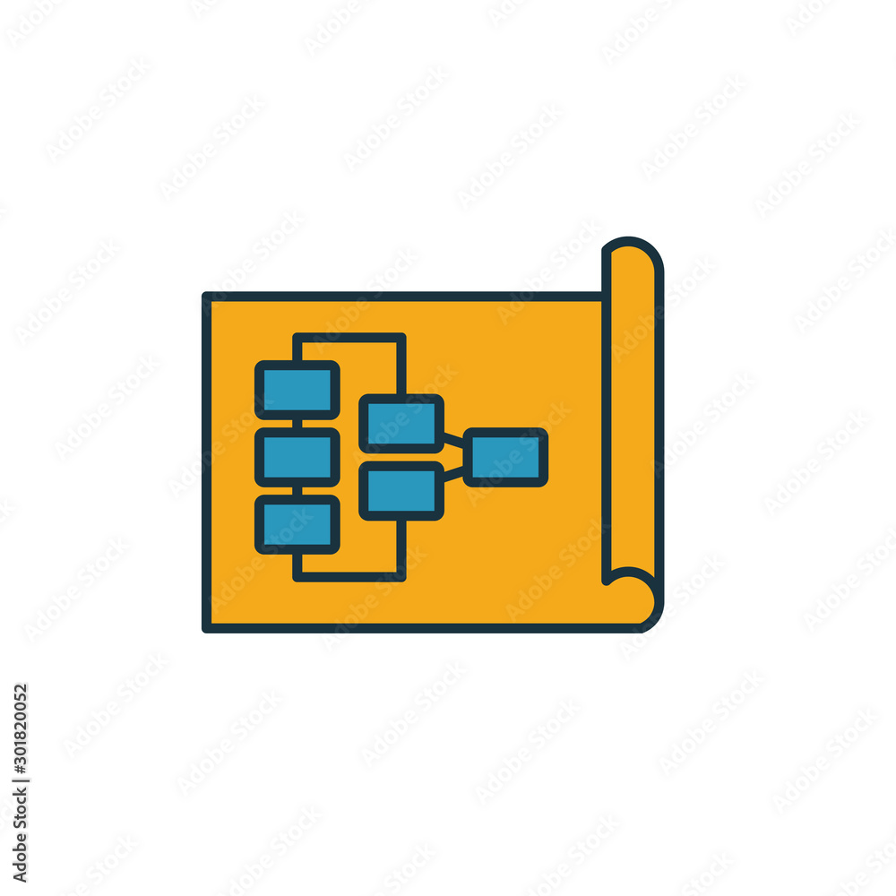 Poster planning icon. simple element from soft skills icons collection. creative planning icon ui, ux, apps