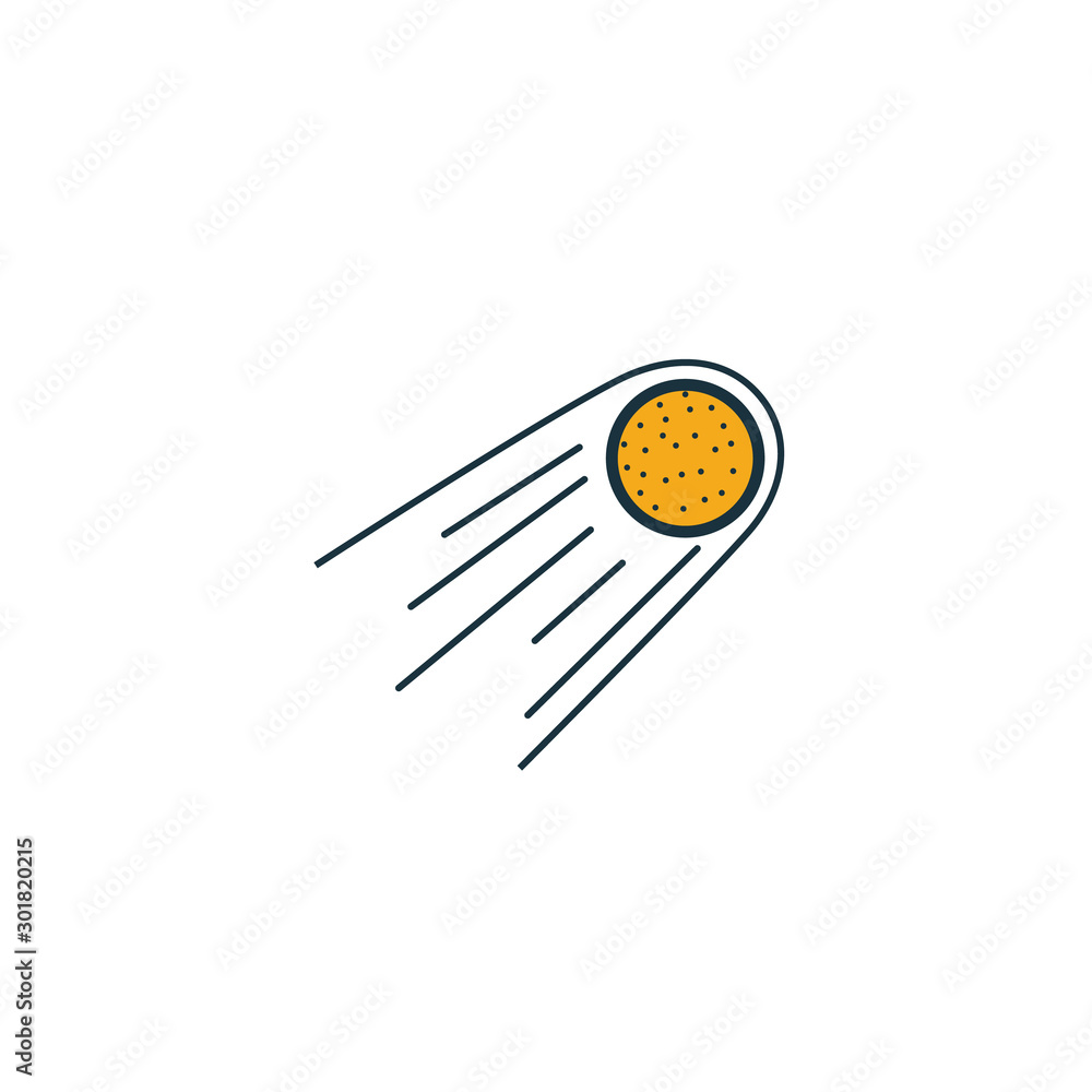 Poster comet icon. simple element from space icons collection. creative comet icon ui, ux, apps, software a