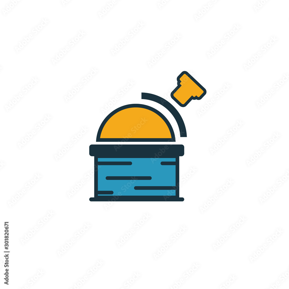 Poster observatory icon. simple element from space icons collection. creative observatory icon ui, ux, apps