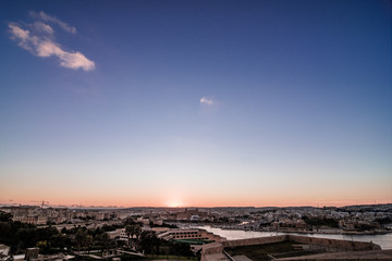 Valletta Cityscape at sunset