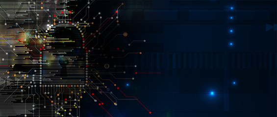 Cybersecurity and information or network protection. Future technology web services for business and internet project