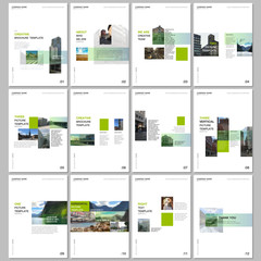 Fototapeta na wymiar Creative brochure templates with colorful gradient design geometric trending elements. Covers design templates for flyer, leaflet, brochure, report, presentation, advertising, magazine.