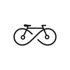 Obraz premium Infinity Bike logo Icon Vector illustration design