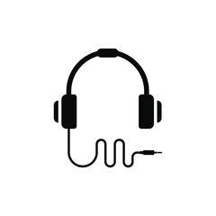Headphones icon design. Music symbol isolated. Vector illustration