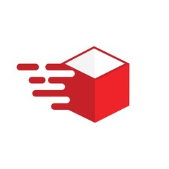 Moving Box Fast Box Logo icon vector Design Template