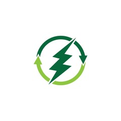 Recycle Energy Recycle Power Logo vector illustration icon design