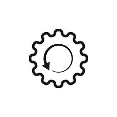 Recovery gear line icon. Backup data sign. Restore information symbol. Quality design element. Vector illustration