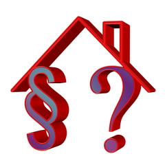 Mieterrechte,Baurechte, symbolische 3D-illustration