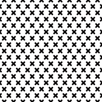 Black cross pattern on a white background. Vector