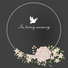 In loving memory illustration for funeral event