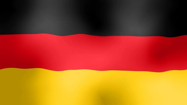animated background seamless loop video full HD german flag waving in wind - symbol of germany