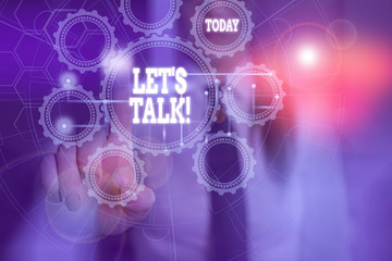 Handwriting text writing Let S Is Talk. Conceptual photo suggesting in the beginning of a...