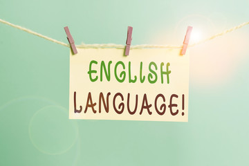 Word writing text English Language. Business photo showcasing third spoken native lang in world...