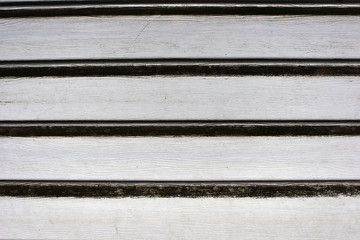 texture: a fragment of a wall of white dusty boards