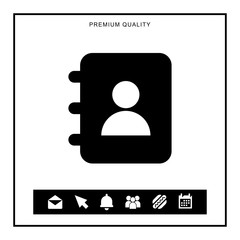Contact book icon illustration isolated vector sign symbol