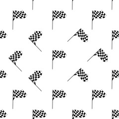 Race Flag Seamless Pattern, Vinyl Ready