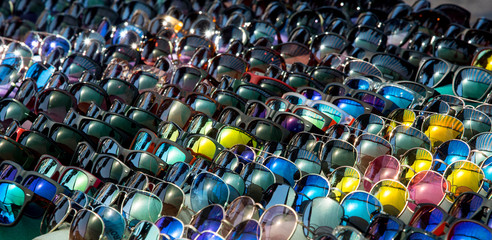 Sunglasses at a weekly market stall