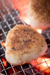 Yaki-Onigiri, japanese rice balls with soy sauce