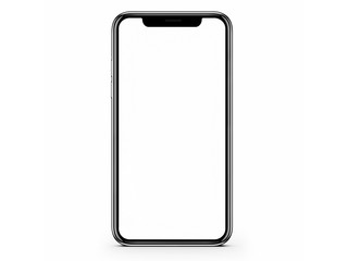 Modern smartphone mockup isolated on white background. 3D illustration