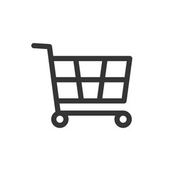 Shopping cart icon - vector.