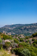 Fototapeta na wymiar Mountains of Turkey in the summer. Round cliffs. nature of turkey