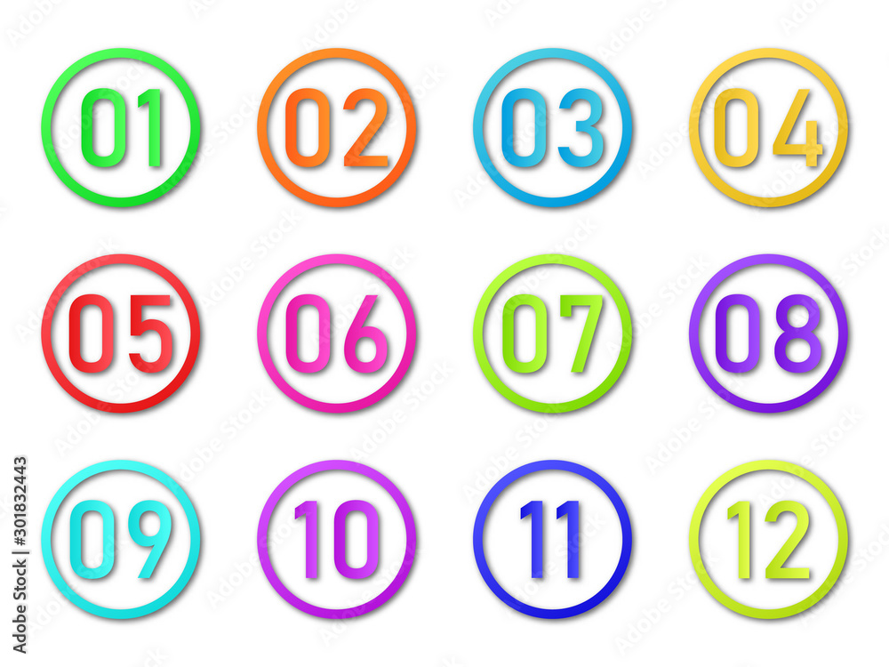Poster numbers bullet point. vector infographic elements.