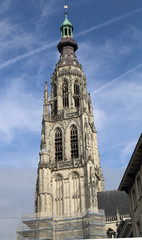 Fototapeta na wymiar Church tower of Breda, Holland