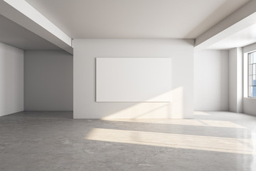 Fototapeta premium Minimalistic concrete gallery interior