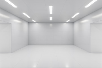 Luxury white gallery interior