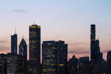 Fototapeta na wymiar Chicago skyline at night