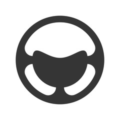 Steering wheel icon - vector.