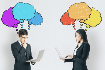 businesspeople working