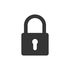 Lock vector icon isolated.
