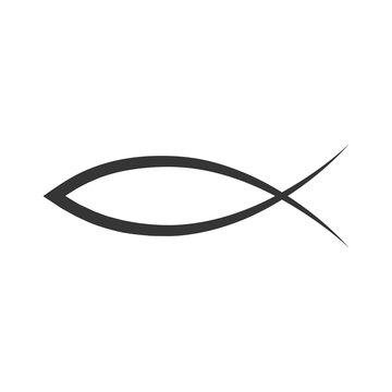 Vector Christian fish icon