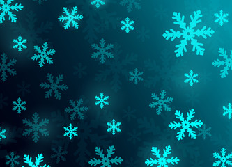 Hello Winter snowflake background