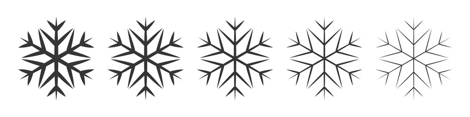 Set of snowflaks - vector.