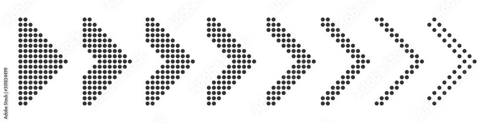Canvas Prints set of dotted arrows - vector.